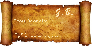 Grau Beatrix névjegykártya